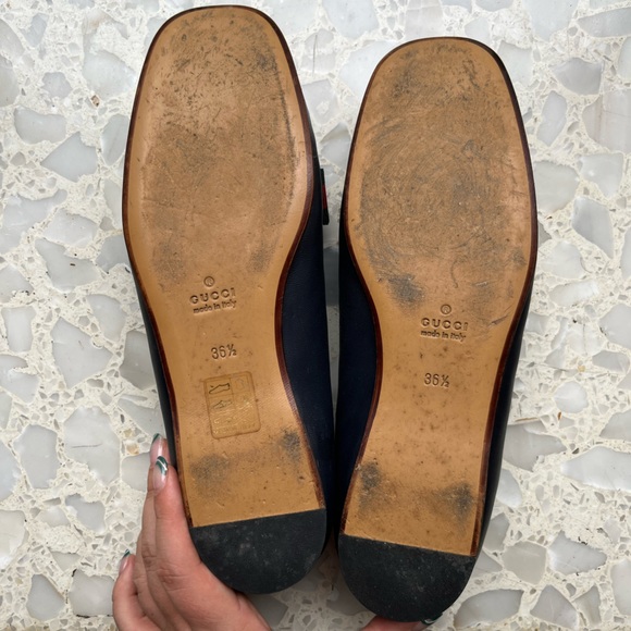 Gucci black leather loafers with bow - Picture 3 of 4